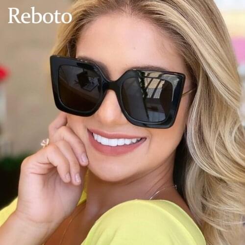 Sunglasses Woman Oversized Square Black Brand Sunglasses Ladies Vintage Metal Frame Travel Glasses 2021 Fashion Big Shades