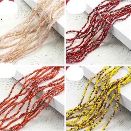 STENYA 4*3mm 135pcs Accessories Crystal Beads Rondelle Shape Faceted Bow Knot Headband Sewing Earring Connector Jewelry Findings