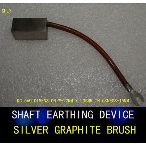 SHAFT EARTHING DEVICE,SILVER GRAPHITE BRUSH,KC 5AO,DIMENSION:W-22MM X L35MM,THICKNESS-15MM