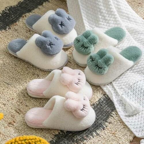 Women Winter Home Slippers Cartoon Cat Shoes Non-slip Soft Winter Warm House Slippers Indoor Bedroom Lovers Couples Floor Shoes