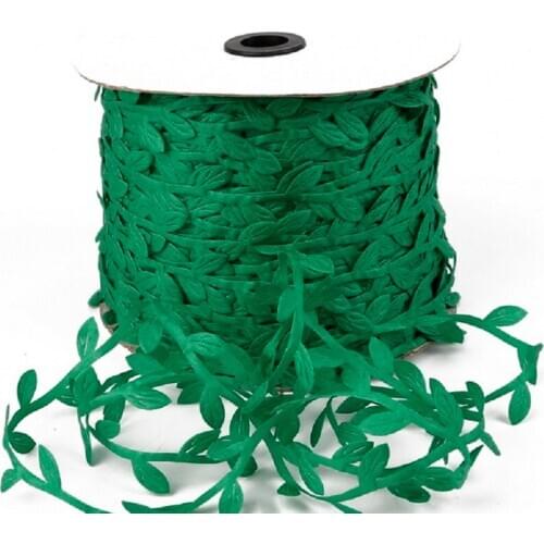 10Meter Leaf-Shaped Silk Artificial Green Leaves For Wedding Decoration Handmake DIY Wreath Gift Scrapbooking Craft Flower