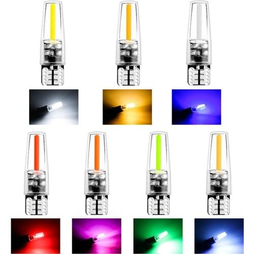 1x W5W led T10 Single filament cob 200lm car light Led auto automobiles reading dome wedge bulb lamp DRL car styling 12v