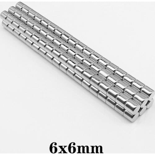 20~300pcs 6x6 mm N35 Round Strong Powerful Magnets 6mm x 6mm Neodymium Magnet Dia 6x6mm Permanent NdFeB Magnets disc 6*6 mm