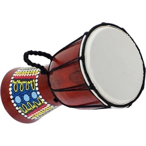 2021 Top 5 Inch African Bongo Congo Djembe Drum Wooden Faux Goatskin Musical Instrument