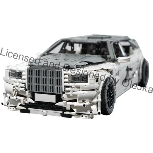 4019Pcs Phantom VIII EWB MOC-74084 Sports Car Small Particles MOC Car Building Blocks Toy - Static Version (Designed By OleJka)