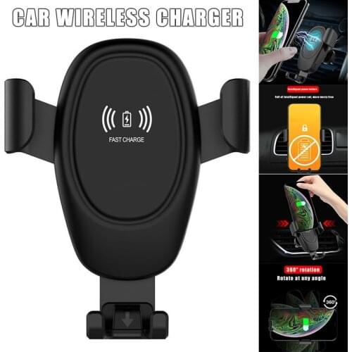 Car Mobile Phone Wireless Charger Holder Bracket 360 Degree Rotating Portable for Driving JR Deals
