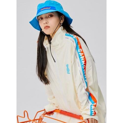 Color Ribbon Blazer Male Autumn New National Tide High Street Loose Couples Zipper Casual Jacket Thin