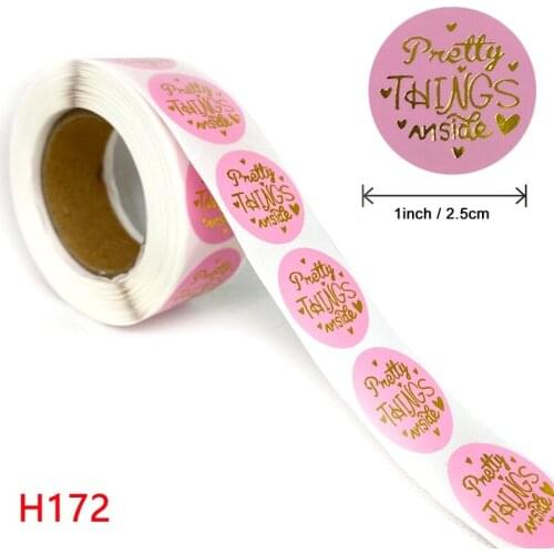 Paper Label Stickers Pink Thank You Sticker Scrapbooking 500pcs for Wedding Gift Card Business Packaging Stationery Sticker