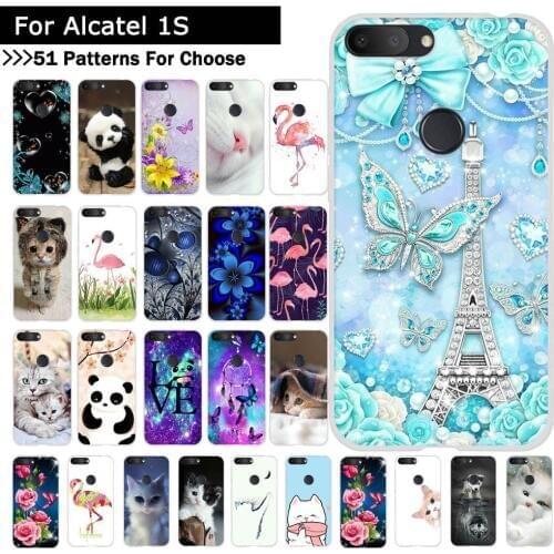 Case For Alcatel 1S Cases Silicon Cute Painted Phone Coque For Alcatel 1S 2019 5024D 5.5 inch Covers Bumper Soft TPU Back Shell