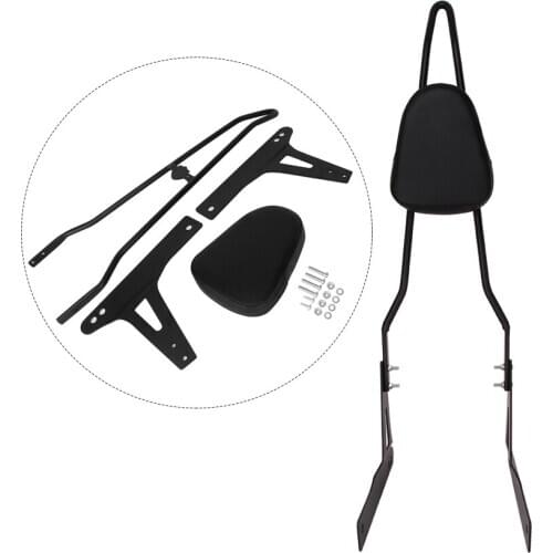 Black Motorcycle Short Sissy Bar Backrest for Harley Dyna Street Bob Super Glide Custom Low Rider FXDC FXDL FXDWG FXDB FXDI