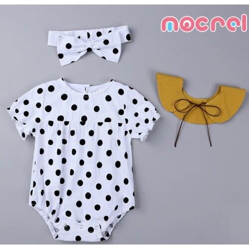 The Infant Child Climb Clothes Neonatal Han Edition Dot Detachable Led Package Fart Doll Dress Female Baby Clothes Bodysuits