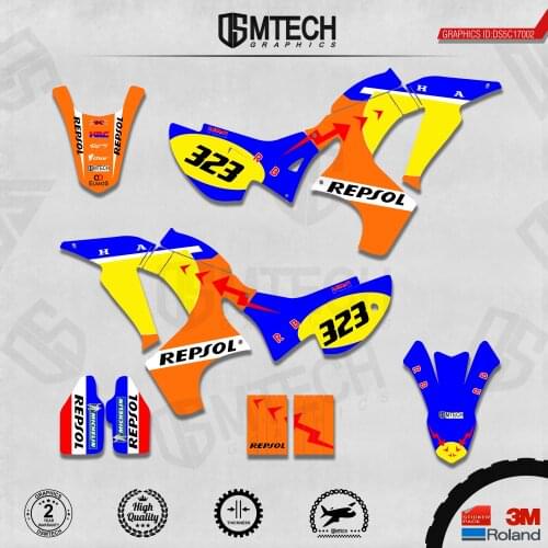 DSMTECH Customized Team Graphics Backgrounds Decals 3M Custom Stickers For 2017 2018 2019 2020 CRF250 RALLY 002