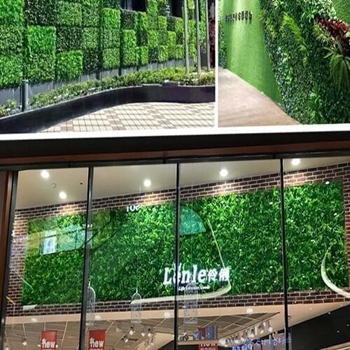 Artificial Grass Lawn Turf Simulation Plants Landscaping Flower Wall Green Plastic Lawn Door Shop Image Backdrop Grass Flores