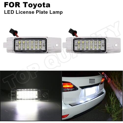 For Lexus RX300 Toyota Hiace RAV4 Vanguard Highlander Scion XB OEM# 81273-48010 White LED License Plate Light Number Plate Lamps