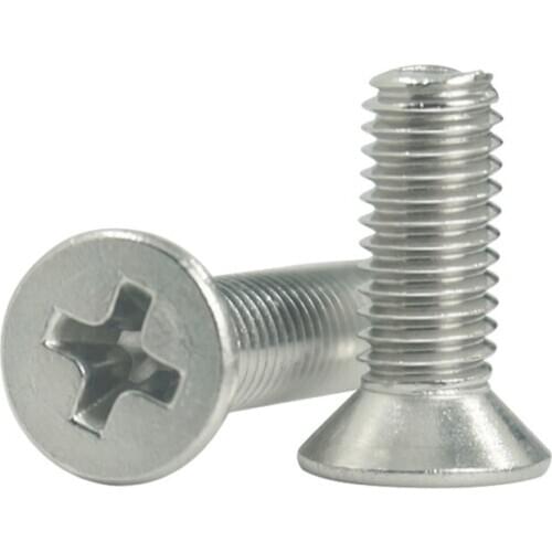 Luchang Metric Thread M3 M4 M5 M6 M8 304 Stainless Steel flat head cross Countersunk head screw