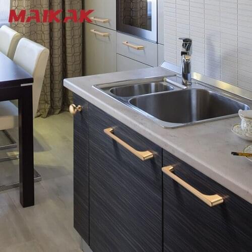 MAIKAK Gold Cabinet Knobs and Handles Kitchen Handles Drawer Knobs Handles for Furniture Cupboard Handles Cabinet Pulls