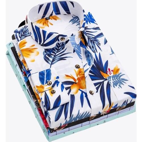 Camisa Social Masculino Dudalinas printed shirt male Dos Homens de Negócios Clássicos Manga Comprida Colar Plus Size