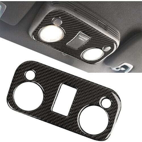 Carbon Fiber ABS Car Styling Roof Reading Light Panel Interior Decor Sticker Cover For Ford Mustang 2015 2016 2017 2018 2019