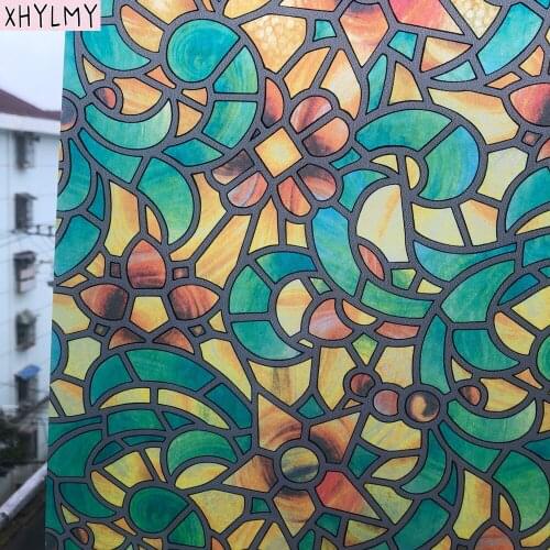 Irregular Pattern Privacy Window Film Stained Frosted Opaque Shading Glass Sticker Kitchen Bedroom Self-Adhesive Decorative Film