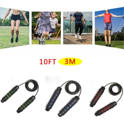 New Jump Rope Crossfit Boxing Weighted Adult Ball Bearing Beaded Fitness Gym Speed Fitness Solid Sport Single Skip Rope 2020
