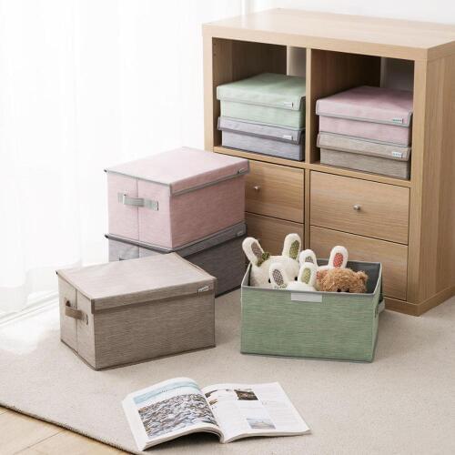 New Folding Non-woven Fabric Storage Box Large Clothing Underwear Socks Toys Storage Organizer Cosmetics Bins 4 Colors