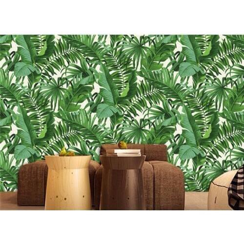 Custom Wallpapers 3d Photo Stereo Murals Hand Painted Tropical Rainforest papel de parede Plant Background Wallpaper