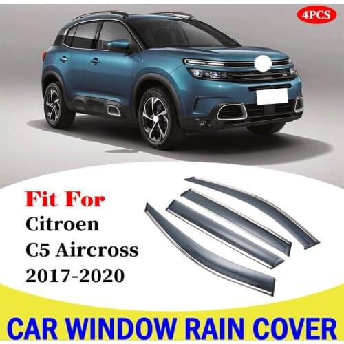 Window Deflectors For Citroen C5 Aircross 2017-2020 Wind Guard Vent Sun Rain Visor Cover Car Window Rain Cover Accessories