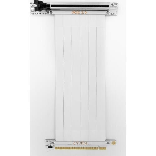 PCI-E x16 3.0 White Extender Riser Cable Universal Vertical GPU Flat Line Pci-E X16 Riser Cable Kit 10cm-100cm