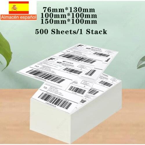 Portable Printer Labels Maker Folding Thermal Shipping Label Shipping Barcode Sticker 100x100mm 4x4Inch 100x150mm 4X6Inch