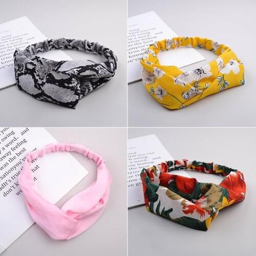 Bohemian Hair Bands Print Headbands Vintage Cross Turban Bandanas Hairdress Jewelry Accessories Fashion Gifts For Women Girls