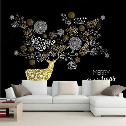 Custom Christmas wallpaper,hotel restaurant living room tv sofa wall background children bedroom 3d mural papel de parede