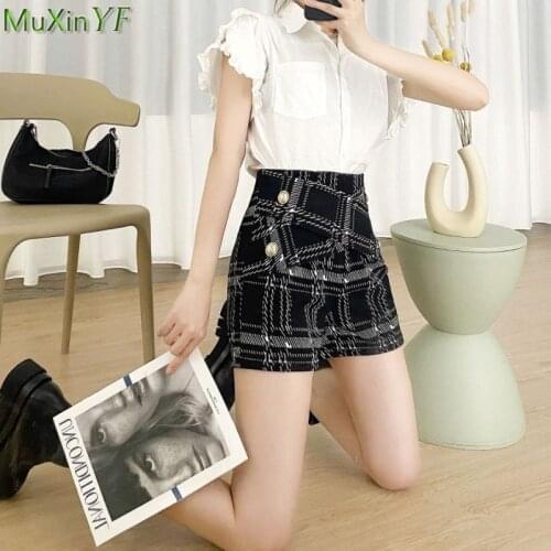 Casual Shorts Womens Summer Autumn New Fashion All-match High Waist Sexy Stretch Sports Cycling Pants Female Vintage Clothing