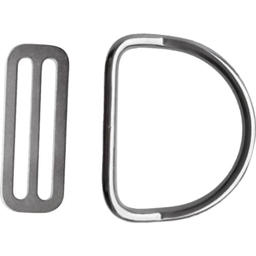 Standard 2 inch/50mm Weight Belt Keeper Retainer & D Ring for Underwater Scuba Diving Snorkeling