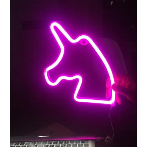 Unicorn Led Night Light Cartoon Unicorns Head Lantern Christmas Wedding Decoration Tropical Party supplies