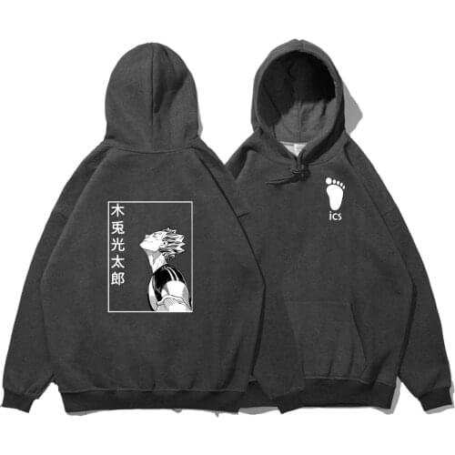 Haikyuu Bokuto Koutarou Hoodies Men Hip Hop Daily Casual Hooded Tops Spring Sweatshirt Kuroo Anime Daily Casual Streetwear Mens