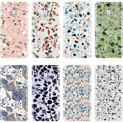 TPU Art Graffiti Pink Stone Green Aesthetic Kawaii Soft Back Cover For Nokia 8 6 5 3 2 1 Phone Case Silicone For Nokia X6 7 Plus