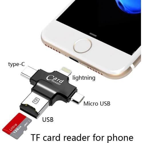 Memory SD Card Reader 4 in 1 Game Camera Card Viewer-Trail Hunter View Hunting Photos and Videos or for Trail Camera Viewer