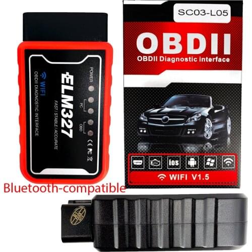 V1.5 v2.1 wifi obd2 scanner automotivo elm327 Bluetooth-compatible ios Android WIFI PIC18F25K80 Chip smart scan tool accessories