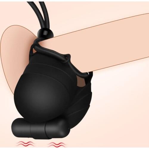 Testicle Bondage Vibrator Sex Toys for Men Scrotum Massage G Spot Stimulate Delay Ejaculation Sex Toys for Men