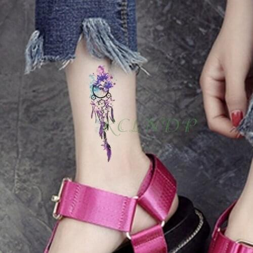 Waterproof Temporary Tattoo Sticker Dreamcatcher Fake Tatto Flash Tatoo Tatouage Wrist Foot Hand Arm For Girl Women Men