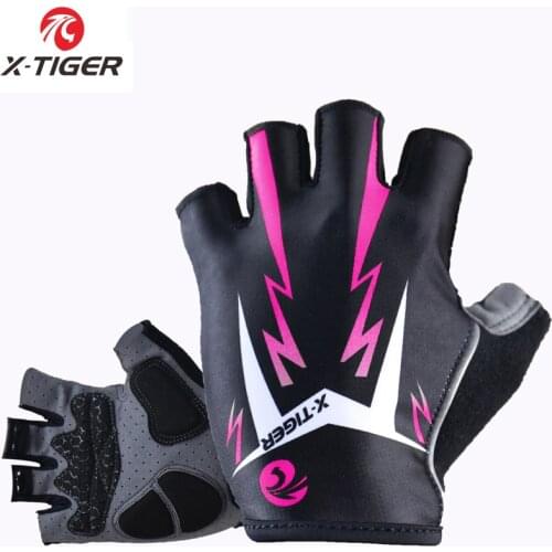 X-Tiger Pro Women Shockproof Cycling Gloves Fitness Female Sport Bike Gloves Motorcycle Mountain Road Bicycle Riding Gloves