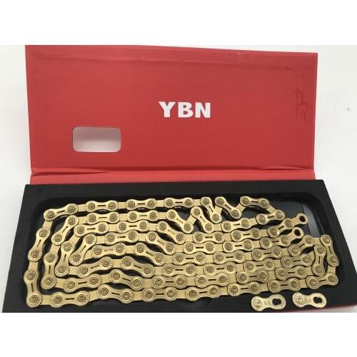 YBN 11 Speed Bicycle Chain Golden SL Chain 11S 22S MTB Road Bicycle Missing Link Chains For Shimano SRAM Campanolo System
