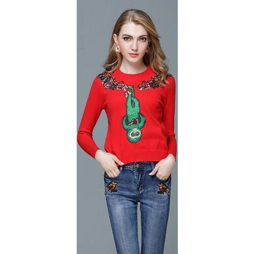 Pullover Cotton Full Real New Arrival Poncho Feminino 2018 Embroidery Clothes Flower Sweater Neck Joker Knitting Tide