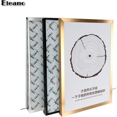 Gold Metal Wall Photo Frame 40x60 A3 A4 Silver Black Picture Frame Aluminum Plexiglass Certificate Frame for Living Room Decor