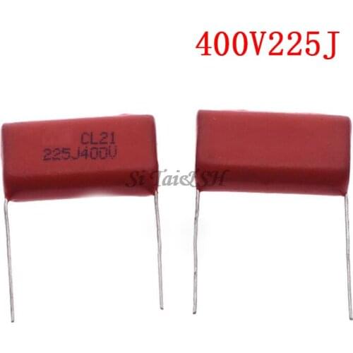 10PCS 400V225J 2.2UF Pitch 20mm 225J400V 225J 225 400V CBB Polypropylene Film Capacitor