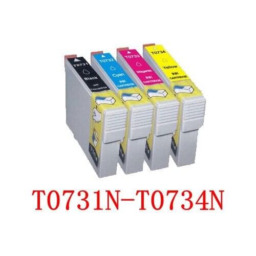 4PCS Free shipping T0731N-T0734N compatible ink cartridge For EPSON Stylus T10/T11/T20/T21/T40W/T13/TX220/T20E/TX213 printer
