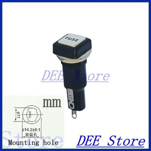 6x30 fuse block fuse holder Panel Mount fuseholder fuse holders for 6*30mm cylindrical Glass Tube/Ceramics fuse