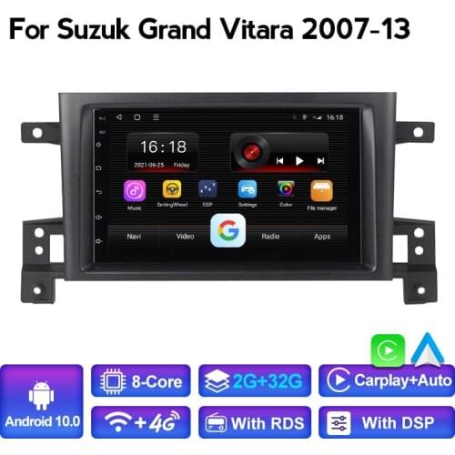 7 Inch GPS For Suzuki Grand Vitara 3 2005-2012 2013 2014 2015 Android 6GB RAM 128GB ROM Touch Screen Wifi 4G LTE Autoradio