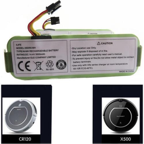 3pcs x 14.4V 3500mAh NI-MH Rechargeable Vacuum Cleaner Battery for Ecovacs CR120 Dibea Panda X500 X580 Kk8 Haier Sweeping Robot
