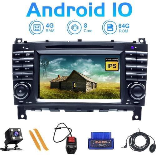 ZLTOOPAI Android 10 For Mercedes Benz W203 W209 W219 A160 C180 C200 CLK200 Multimedia DVD GPS Navigation SWC IPS Car Auto Radio